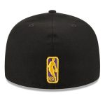 Official Los Angeles Lakers mens los angeles lakers new era black taping 59fifty fitted hat | Lakers Shop