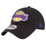 Official Los Angeles Lakers mens los angeles lakers new era black team 2.0 9twenty adjustable hat | Lakers Shop