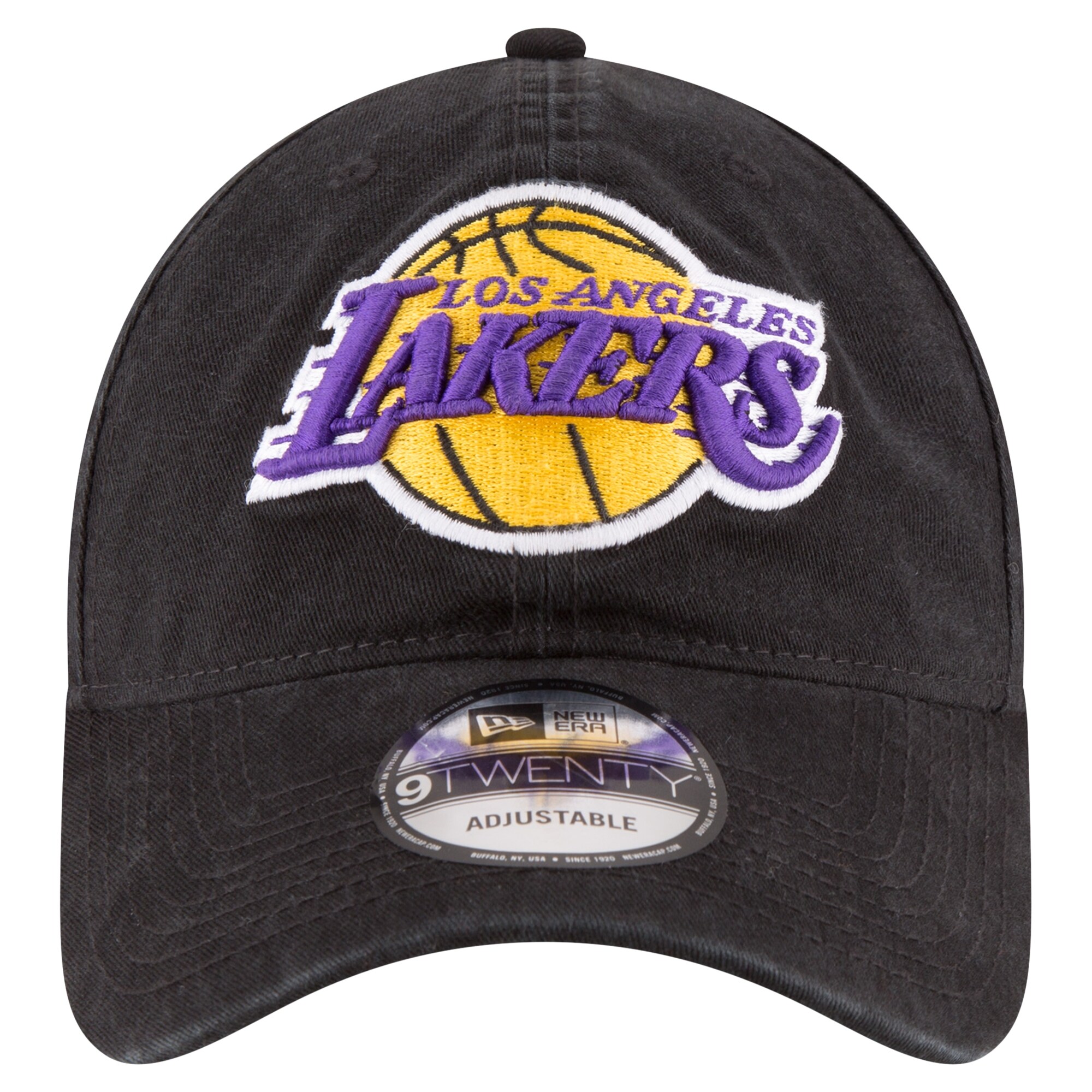 Official Los Angeles Lakers mens los angeles lakers new era black team 2.0 9twenty adjustable hat | Lakers Shop