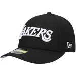 Official Los Angeles Lakers mens los angeles lakers new era black team logo low profile 59fifty fitted hat | Lakers Shop