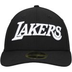 Official Los Angeles Lakers mens los angeles lakers new era black team logo low profile 59fifty fitted hat | Lakers Shop