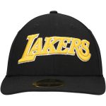 Official Los Angeles Lakers mens los angeles lakers new era black team low profile 59fifty fitted hat | Lakers Shop