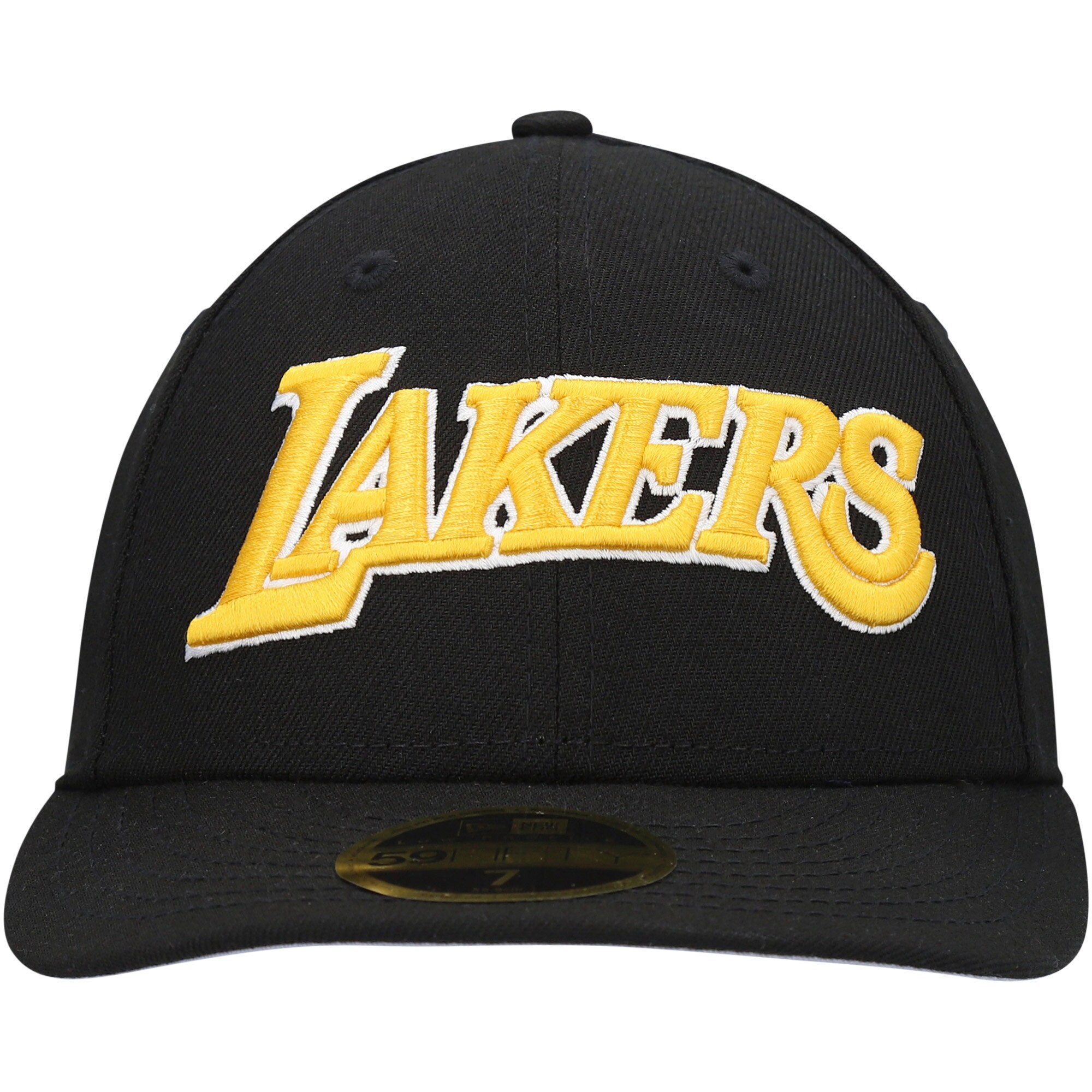 Official Los Angeles Lakers mens los angeles lakers new era black team low profile 59fifty fitted hat | Lakers Shop