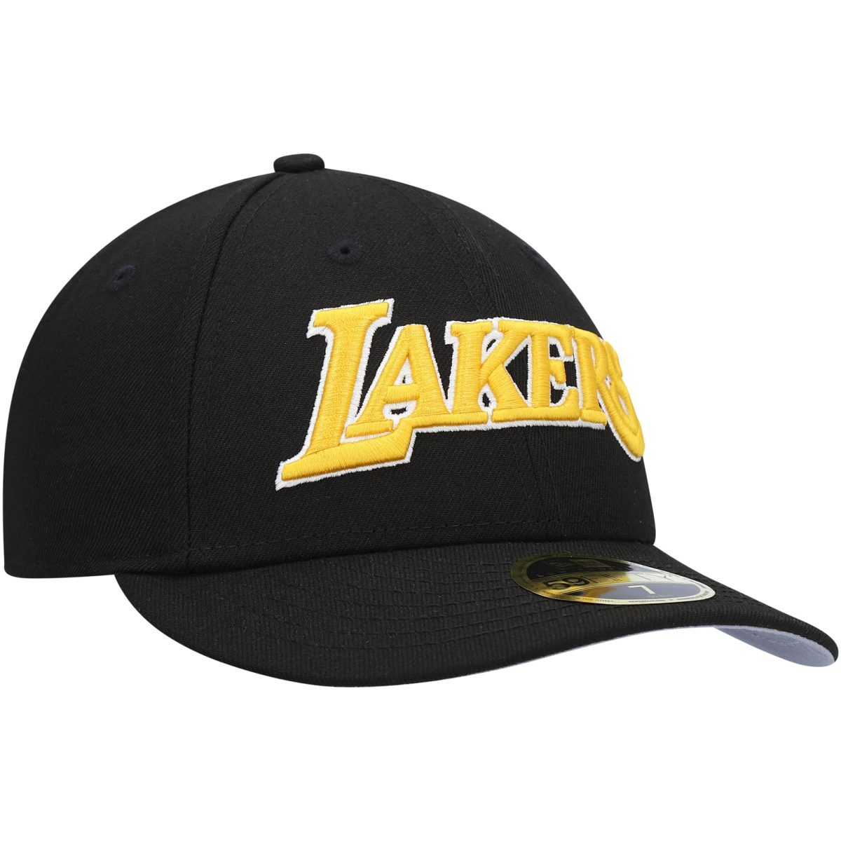 Official Los Angeles Lakers mens los angeles lakers new era black team low profile 59fifty fitted hat | Lakers Shop