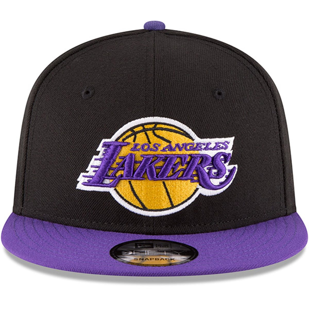 Official Los Angeles Lakers mens los angeles lakers new era blackpurple 2-tone 9fifty adjustable snapback hat | Lakers Shop