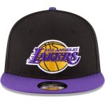 Official Los Angeles Lakers mens los angeles lakers new era blackpurple 2-tone 9fifty adjustable snapback hat | Lakers Shop