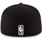 Official Los Angeles Lakers mens los angeles lakers new era blackpurple official team color 2tone 59fifty fitted hat | Lakers Shop