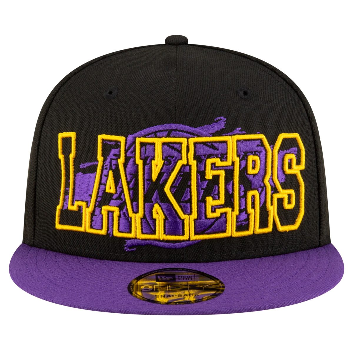 Official Los Angeles Lakers mens los angeles lakers new era blackpurple sport night splatter 2-tone 9fifty snapback hat | Lakers Shop