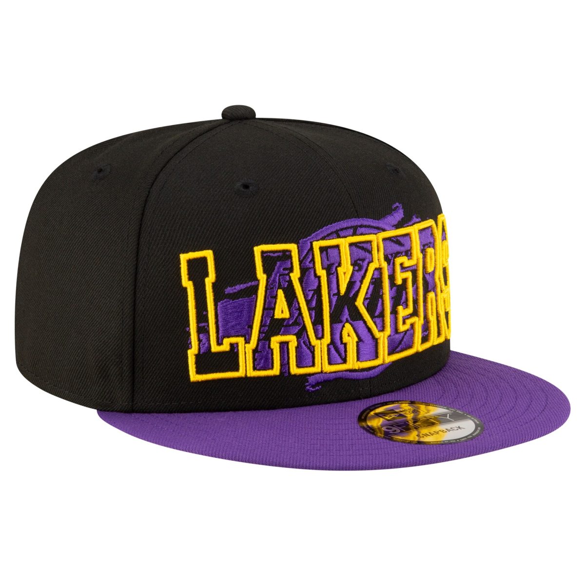 Official Los Angeles Lakers mens los angeles lakers new era blackpurple sport night splatter 2-tone 9fifty snapback hat | Lakers Shop
