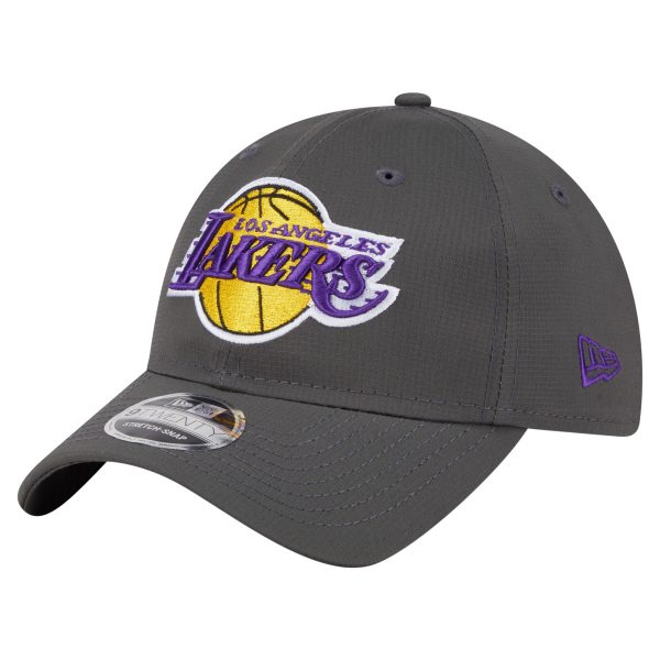 Official Los Angeles Lakers mens los angeles lakers new era charcoal active ripstop 9twenty adjustable hat | Lakers Shop
