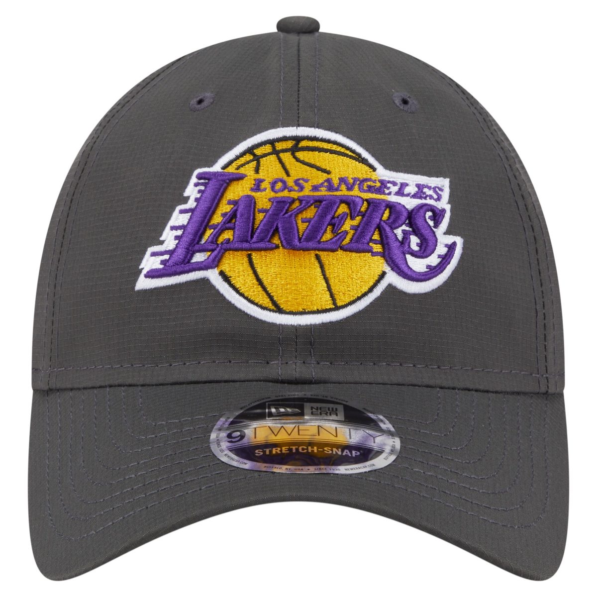 Official Los Angeles Lakers mens los angeles lakers new era charcoal active ripstop 9twenty adjustable hat | Lakers Shop