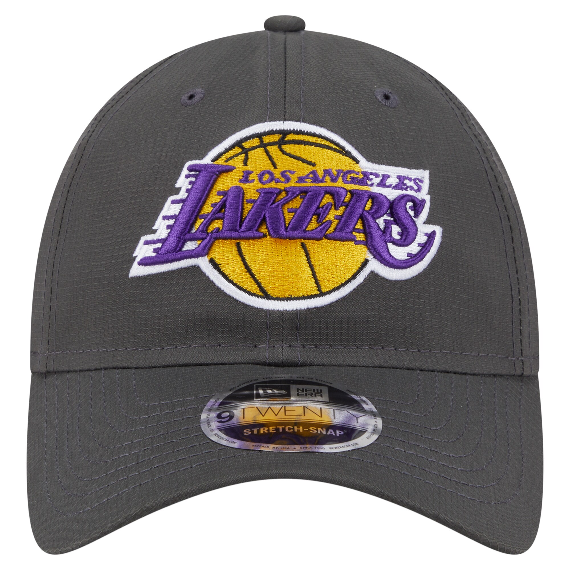 Official Los Angeles Lakers mens los angeles lakers new era charcoal active ripstop 9twenty adjustable hat | Lakers Shop