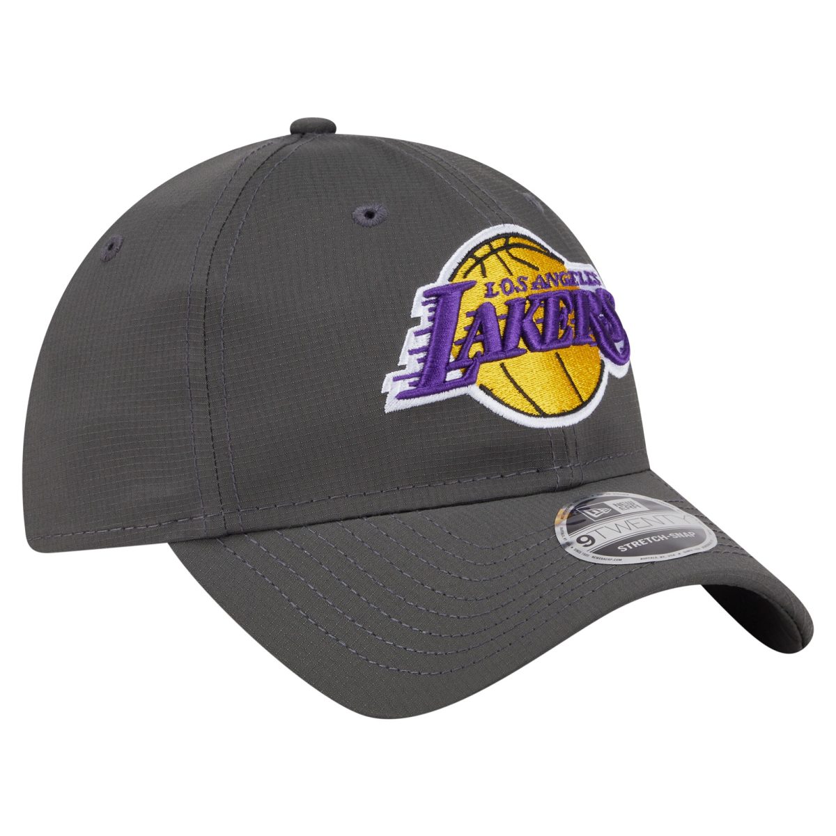 Official Los Angeles Lakers mens los angeles lakers new era charcoal active ripstop 9twenty adjustable hat | Lakers Shop