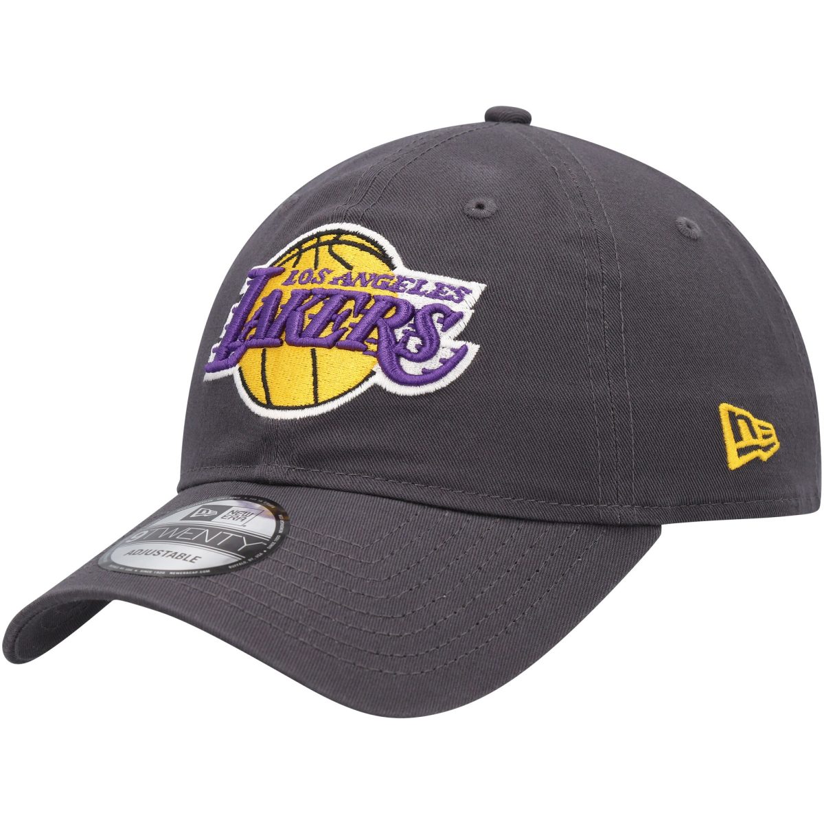 Official Los Angeles Lakers mens los angeles lakers new era charcoal team 2.0 9twenty adjustable hat | Lakers Shop