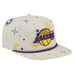 Official Los Angeles Lakers mens los angeles lakers new era cream lunar golfer snapback hat | Lakers Shop
