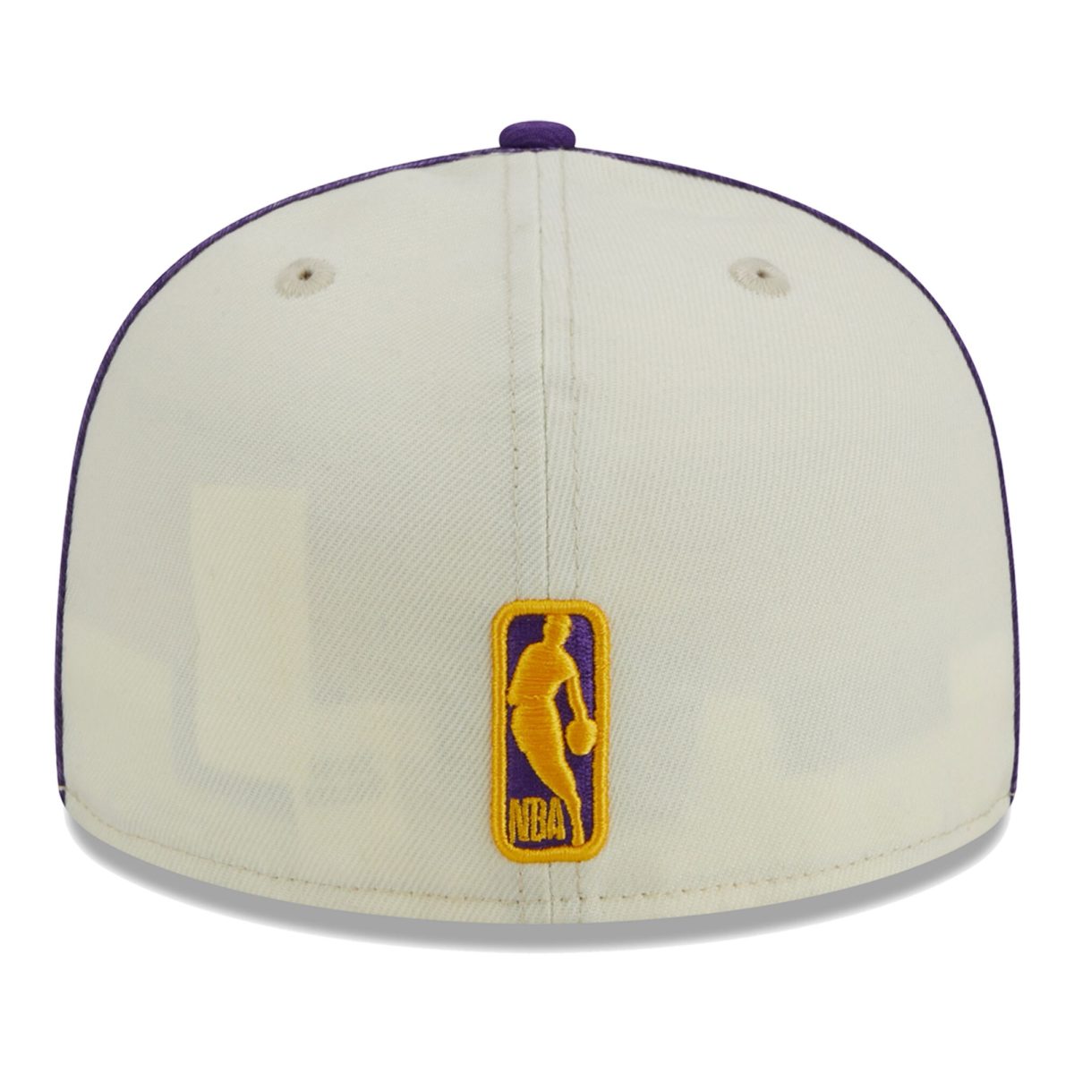 Official Los Angeles Lakers mens los angeles lakers new era creampurple piping 2-tone 59fifty fitted hat | Lakers Shop