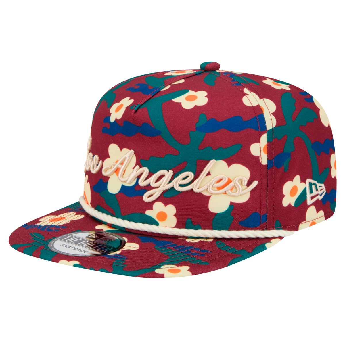 Official Los Angeles Lakers mens los angeles lakers new era crimson vacation floral golfer snapback hat | Lakers Shop