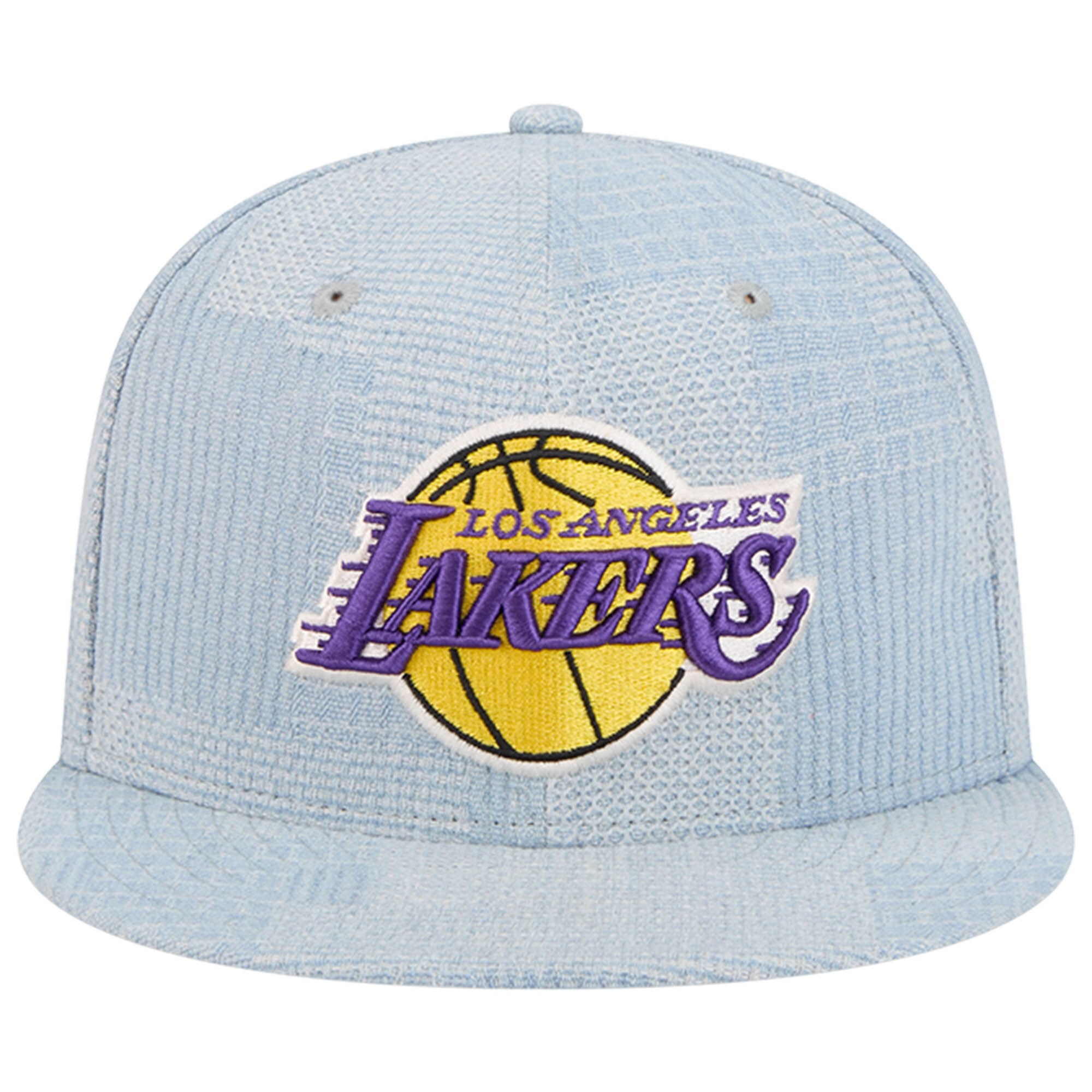Official Los Angeles Lakers mens los angeles lakers new era denim injection denim patchwork 9fifty snapback hat | Lakers Shop