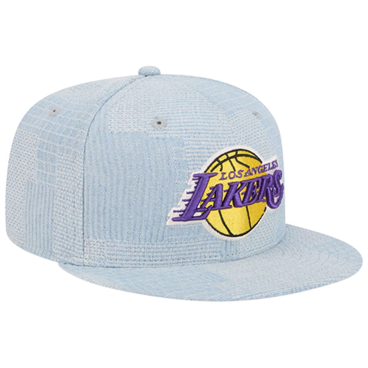 Official Los Angeles Lakers mens los angeles lakers new era denim injection denim patchwork 9fifty snapback hat | Lakers Shop
