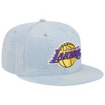 Official Los Angeles Lakers mens los angeles lakers new era denim injection denim patchwork 9fifty snapback hat | Lakers Shop