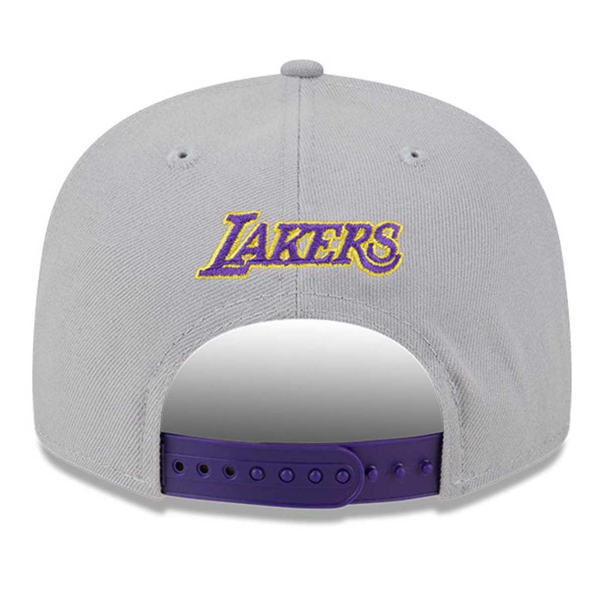 Official Los Angeles Lakers mens los angeles lakers new era gray chenille band 9fifty snapback hat | Lakers Shop