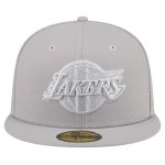 Official Los Angeles Lakers mens los angeles lakers new era gray color pack 59fifty fitted hat | Lakers Shop