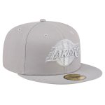 Official Los Angeles Lakers mens los angeles lakers new era gray color pack 59fifty fitted hat | Lakers Shop