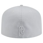 Official Los Angeles Lakers mens los angeles lakers new era gray colorpack a-frame pinch front 59fifty fitted hat | Lakers Shop