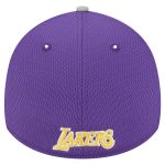 Official Los Angeles Lakers mens los angeles lakers new era graypurple active trim 39thirty flex hat | Lakers Shop