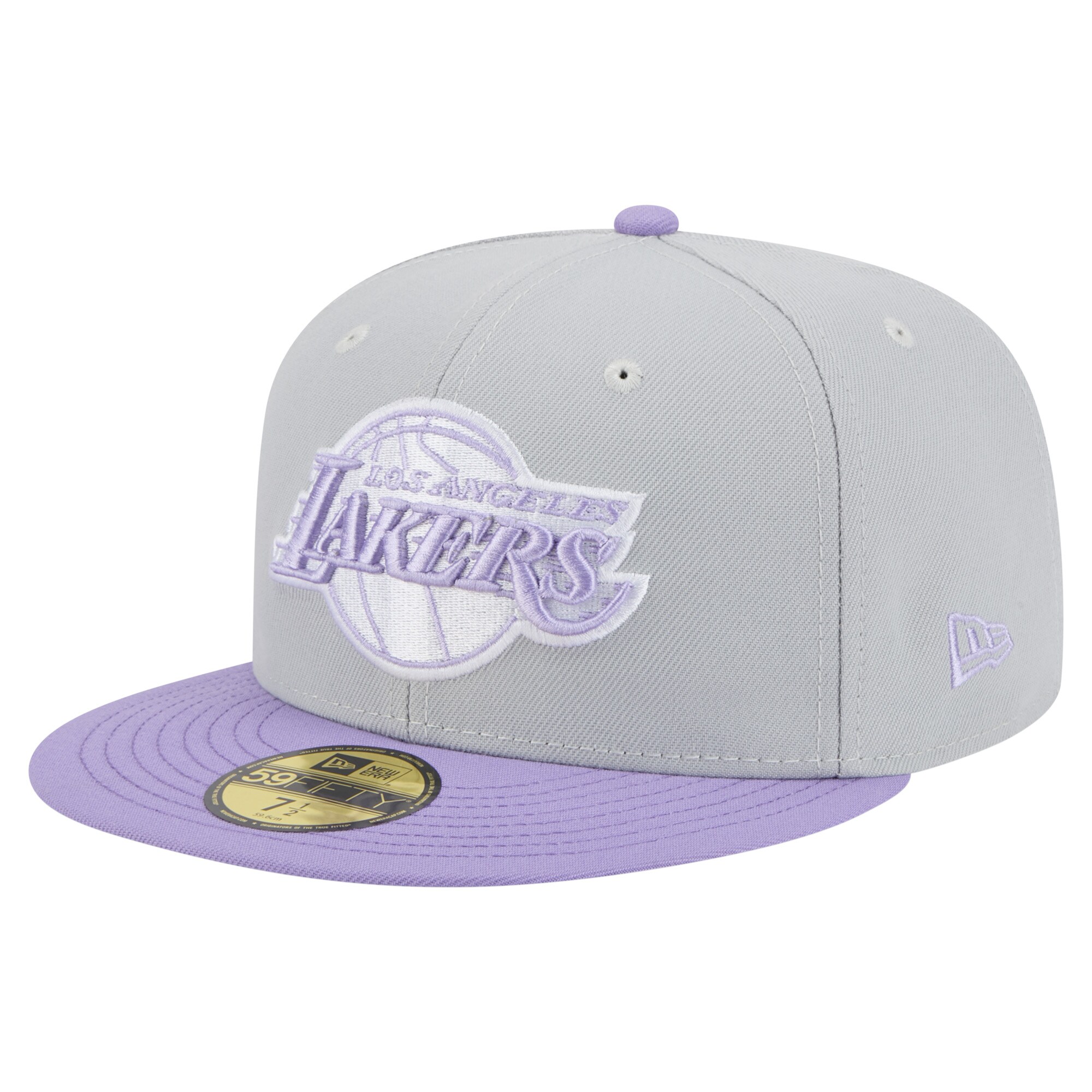 Official Los Angeles Lakers mens los angeles lakers new era graypurple color pack 2-tone 59fifty fitted hat | Lakers Shop