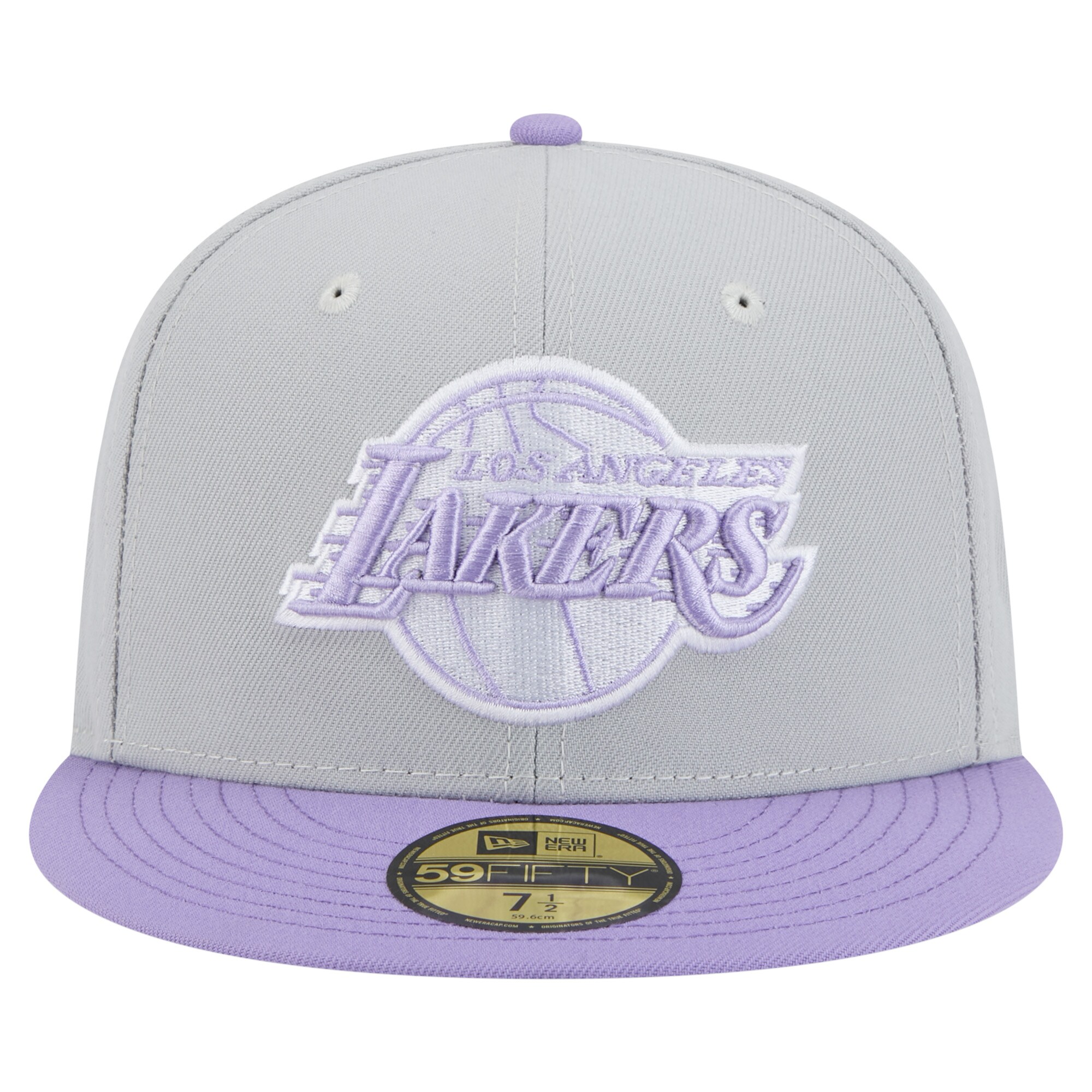 Official Los Angeles Lakers mens los angeles lakers new era graypurple color pack 2-tone 59fifty fitted hat | Lakers Shop