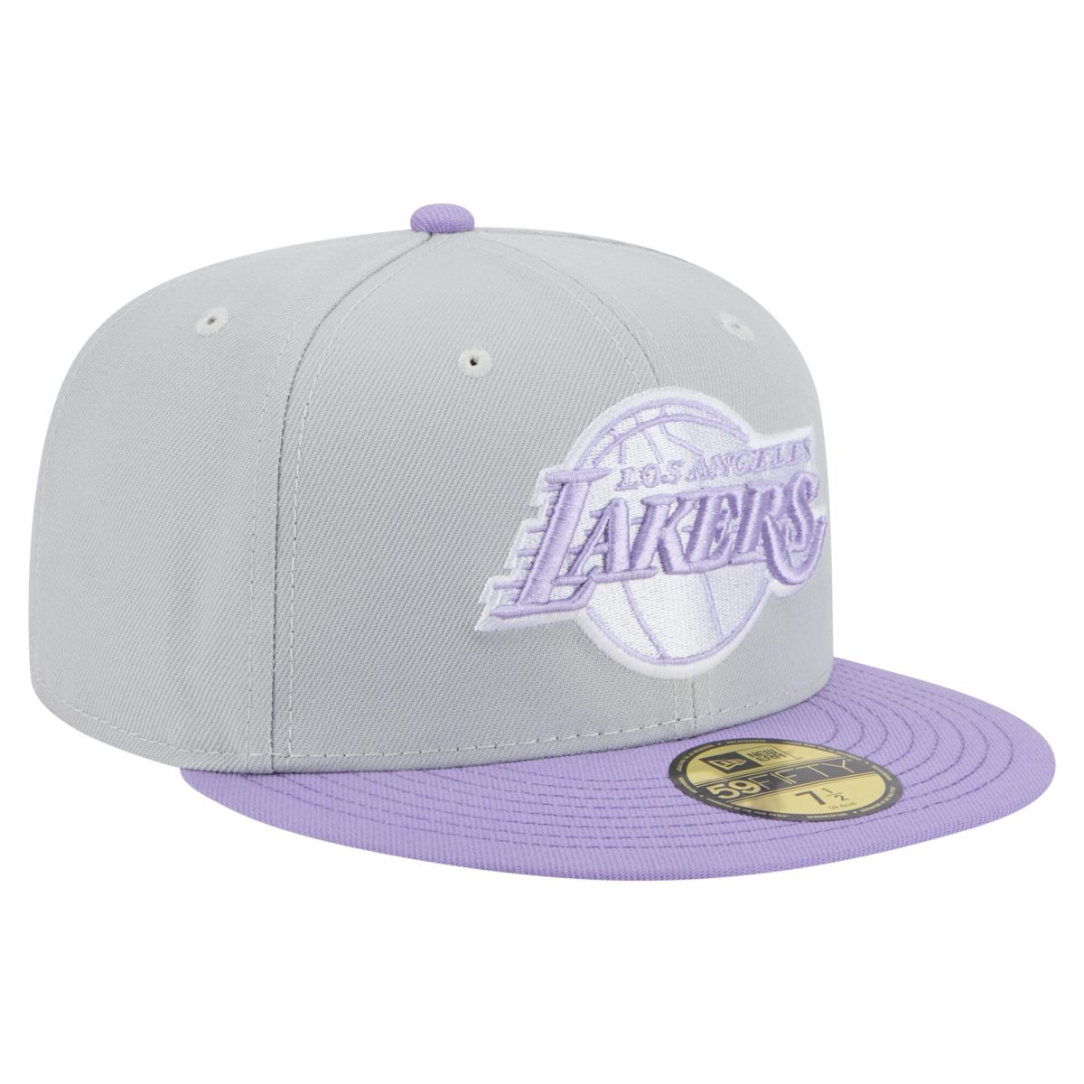 Official Los Angeles Lakers mens los angeles lakers new era graypurple color pack 2-tone 59fifty fitted hat | Lakers Shop