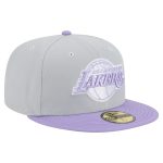 Official Los Angeles Lakers mens los angeles lakers new era graypurple color pack 2-tone 59fifty fitted hat | Lakers Shop
