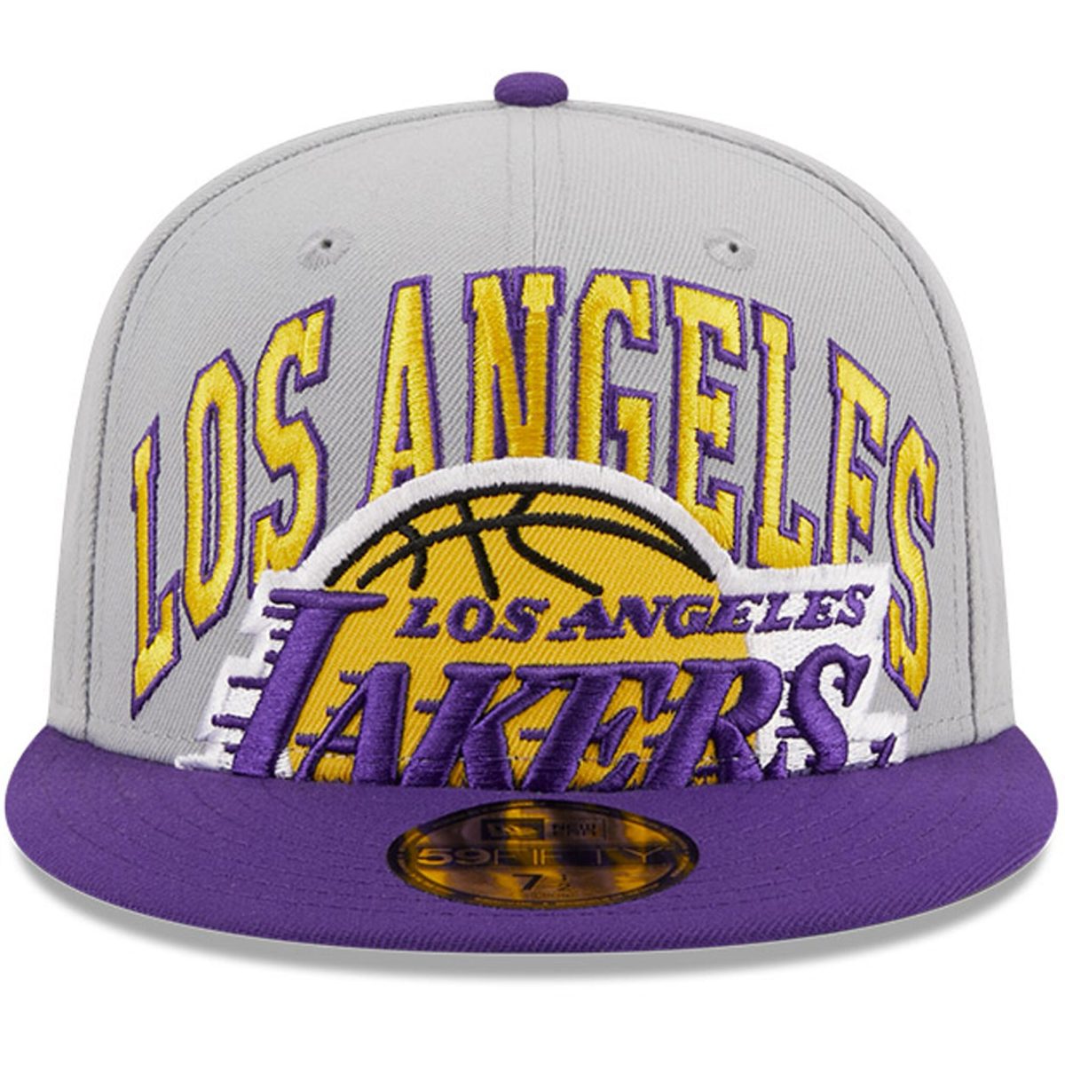 Official Los Angeles Lakers mens los angeles lakers new era graypurple tip-off two-tone 59fifty fitted hat | Lakers Shop