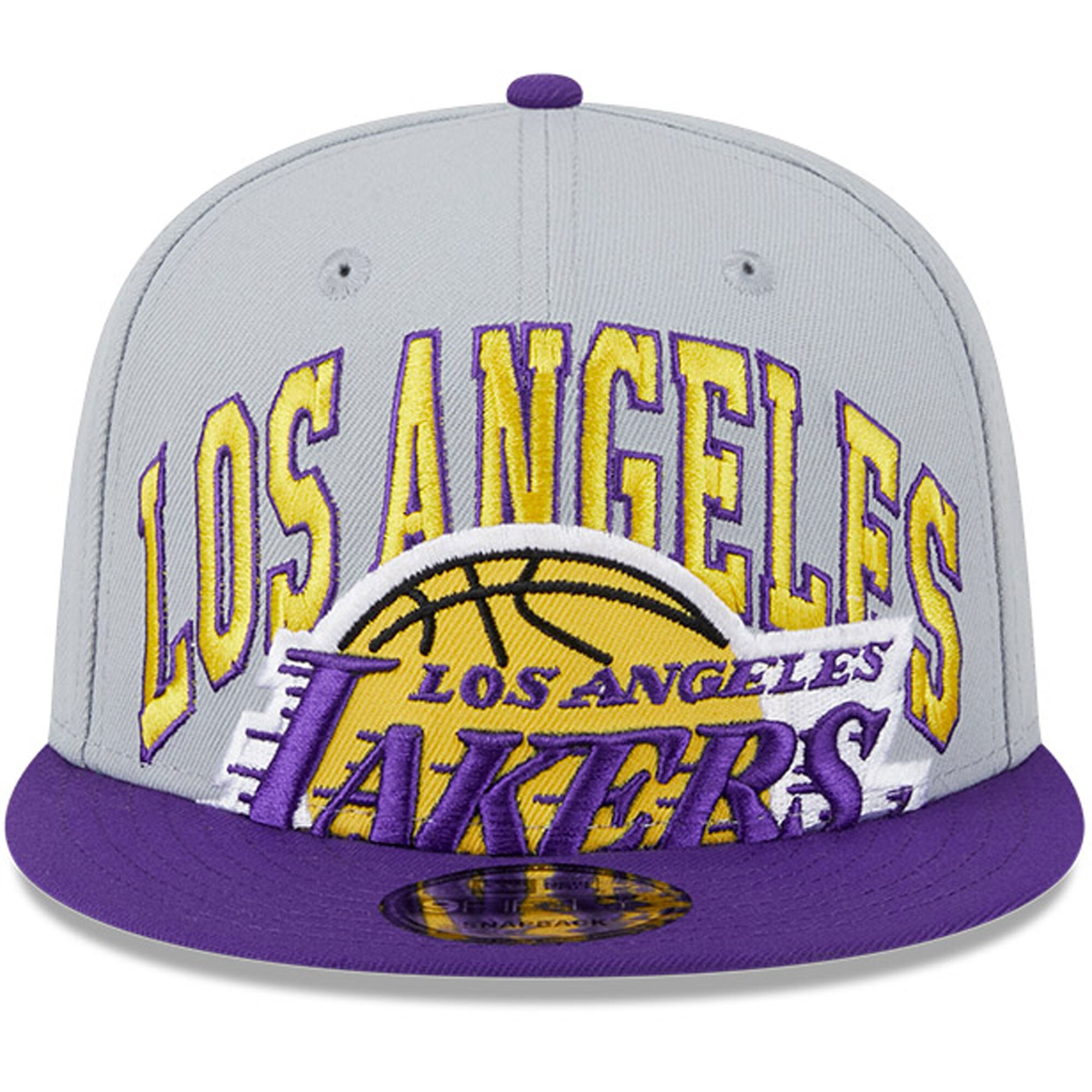 Official Los Angeles Lakers mens los angeles lakers new era graypurple tip-off two-tone 9fifty snapback hat | Lakers Shop