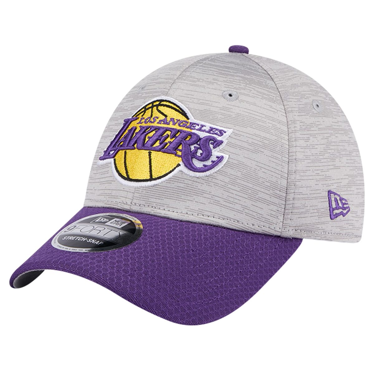 Official Los Angeles Lakers mens los angeles lakers new era heather graypurple active digi-tech two-tone 9forty adjustable hat | Lakers Shop
