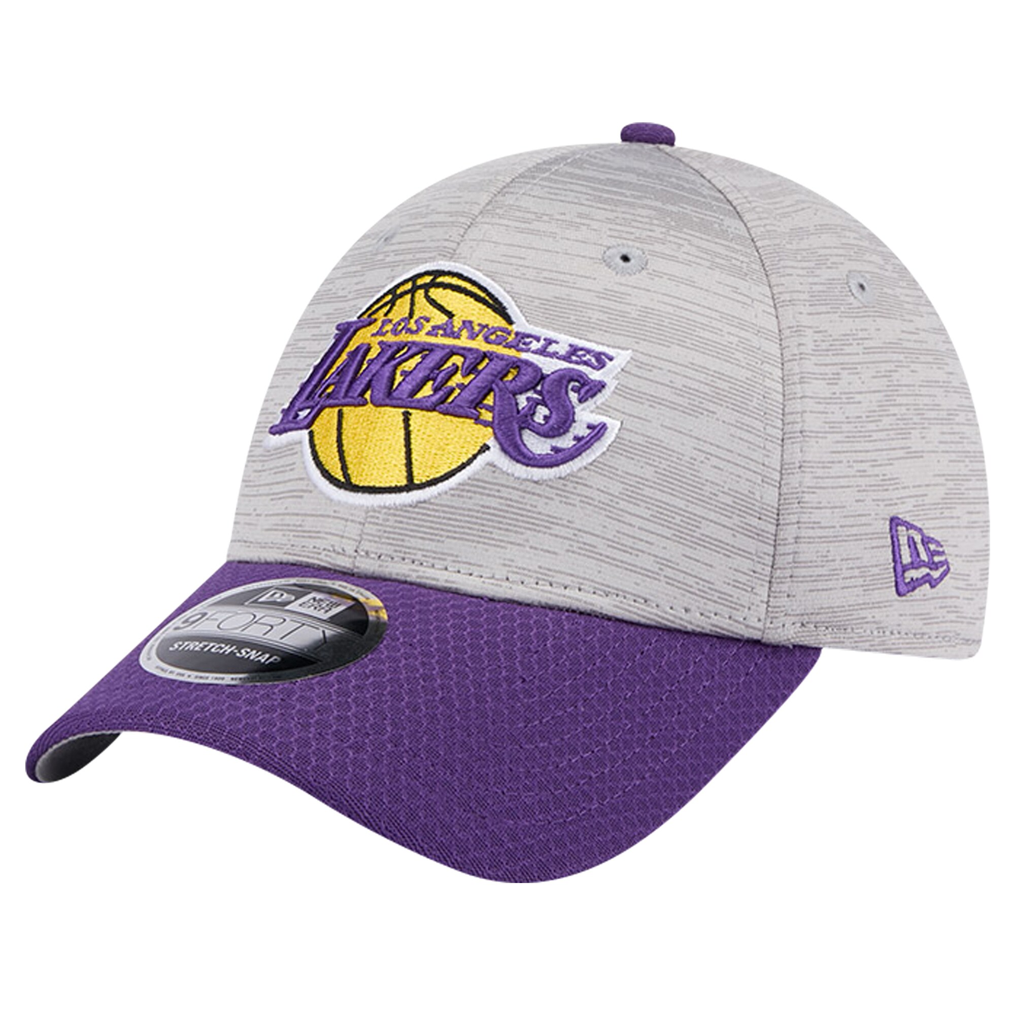 Official Los Angeles Lakers mens los angeles lakers new era heather graypurple active digi-tech two-tone 9forty adjustable hat | Lakers Shop