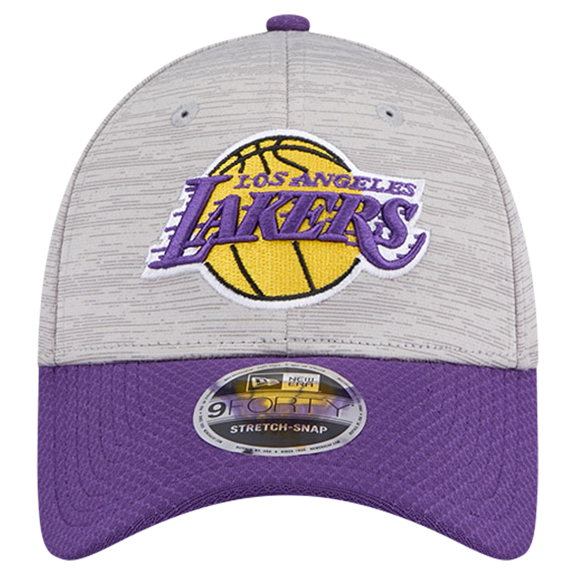 Official Los Angeles Lakers mens los angeles lakers new era heather graypurple active digi-tech two-tone 9forty adjustable hat | Lakers Shop