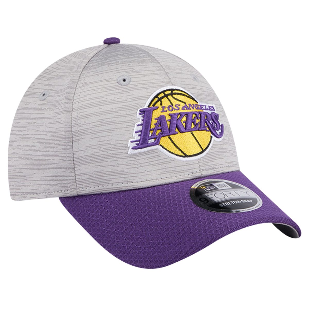 Official Los Angeles Lakers mens los angeles lakers new era heather graypurple active digi-tech two-tone 9forty adjustable hat | Lakers Shop