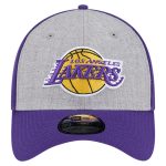Official Los Angeles Lakers mens los angeles lakers new era heather graypurple two-tone 39thirty flex hat | Lakers Shop
