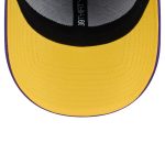 Official Los Angeles Lakers mens los angeles lakers new era heather graypurple two-tone 39thirty flex hat | Lakers Shop