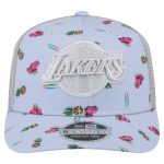 Official Los Angeles Lakers mens los angeles lakers new era light bluegray adventure aloha pattern 9seventy stretch-snap hat | Lakers Shop