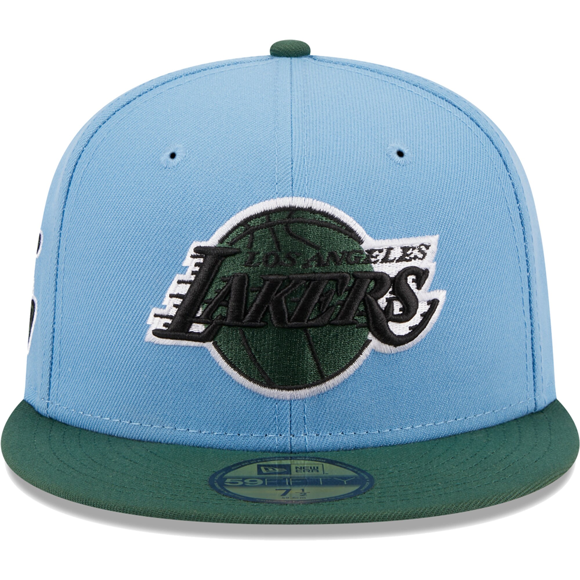 Official Los Angeles Lakers mens los angeles lakers new era light bluegreen two-tone 59fifty fitted hat | Lakers Shop