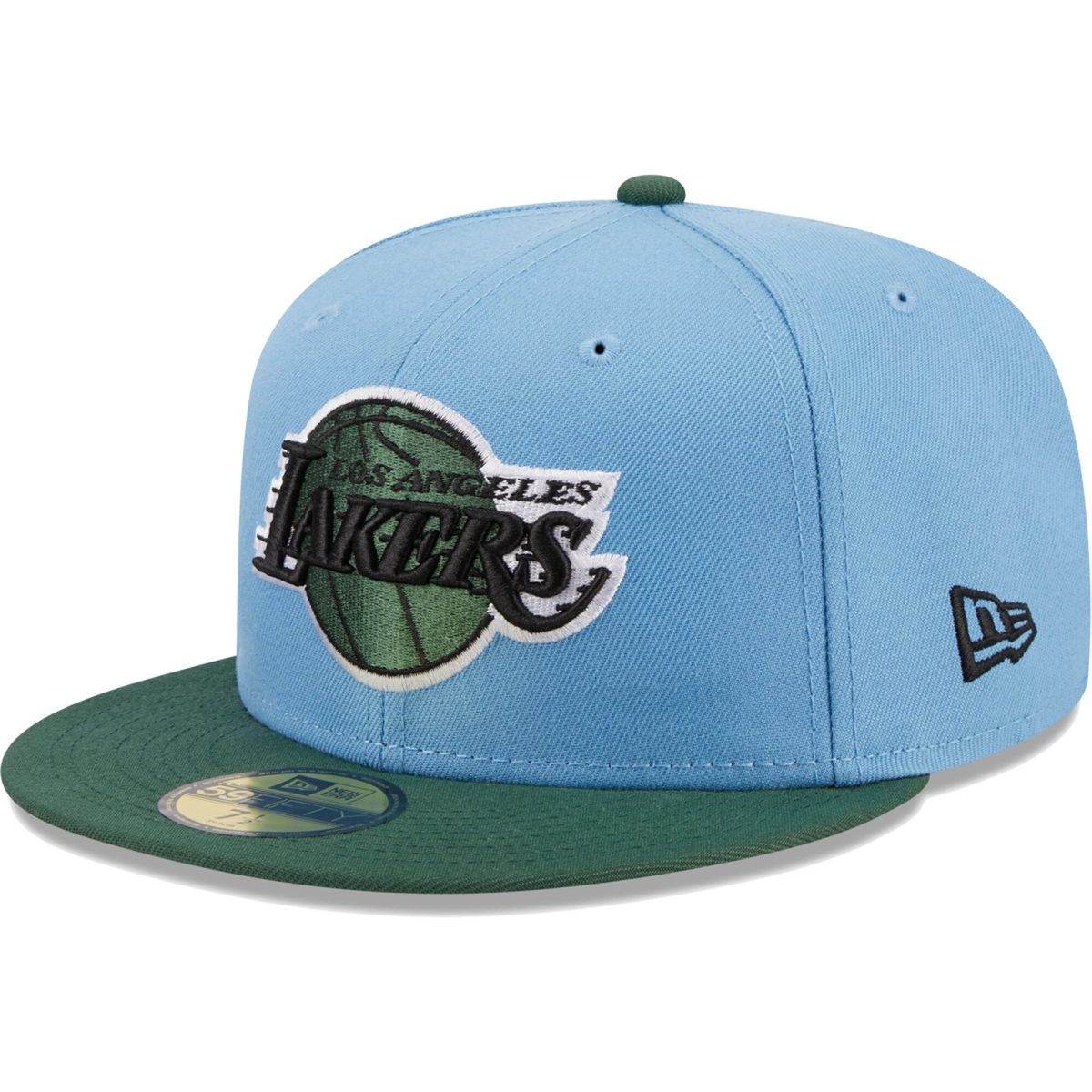 Official Los Angeles Lakers mens los angeles lakers new era light bluegreen two-tone 59fifty fitted hat | Lakers Shop
