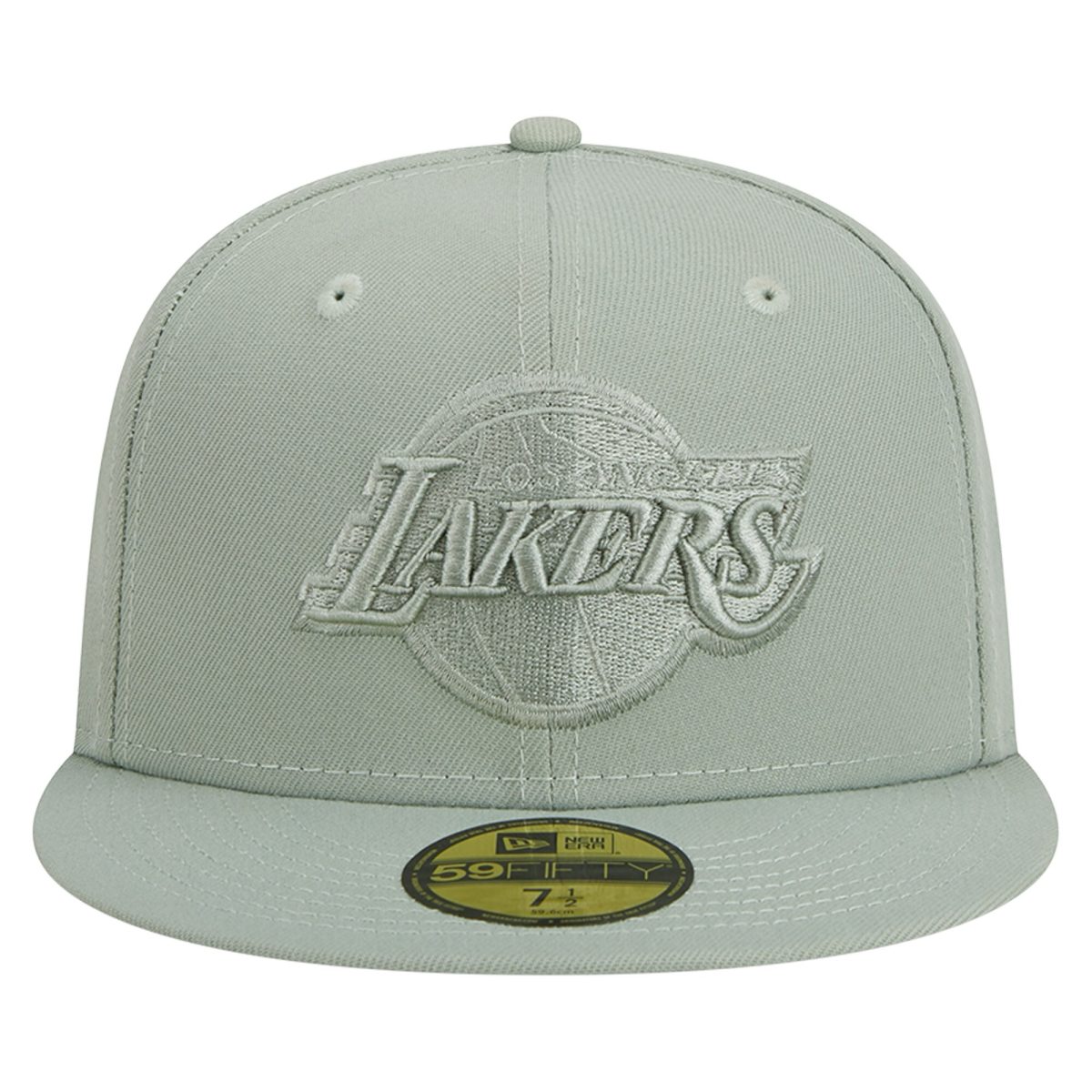 Official Los Angeles Lakers mens los angeles lakers new era light green sage color pack 59fifty fitted hat | Lakers Shop