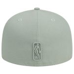 Official Los Angeles Lakers mens los angeles lakers new era light green sage color pack 59fifty fitted hat | Lakers Shop