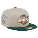 Official Los Angeles Lakers mens los angeles lakers new era naturalhunter green lifestyle tree bark 59fifty fitted hat | Lakers Shop
