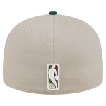 Official Los Angeles Lakers mens los angeles lakers new era naturalhunter green lifestyle tree bark 59fifty fitted hat | Lakers Shop