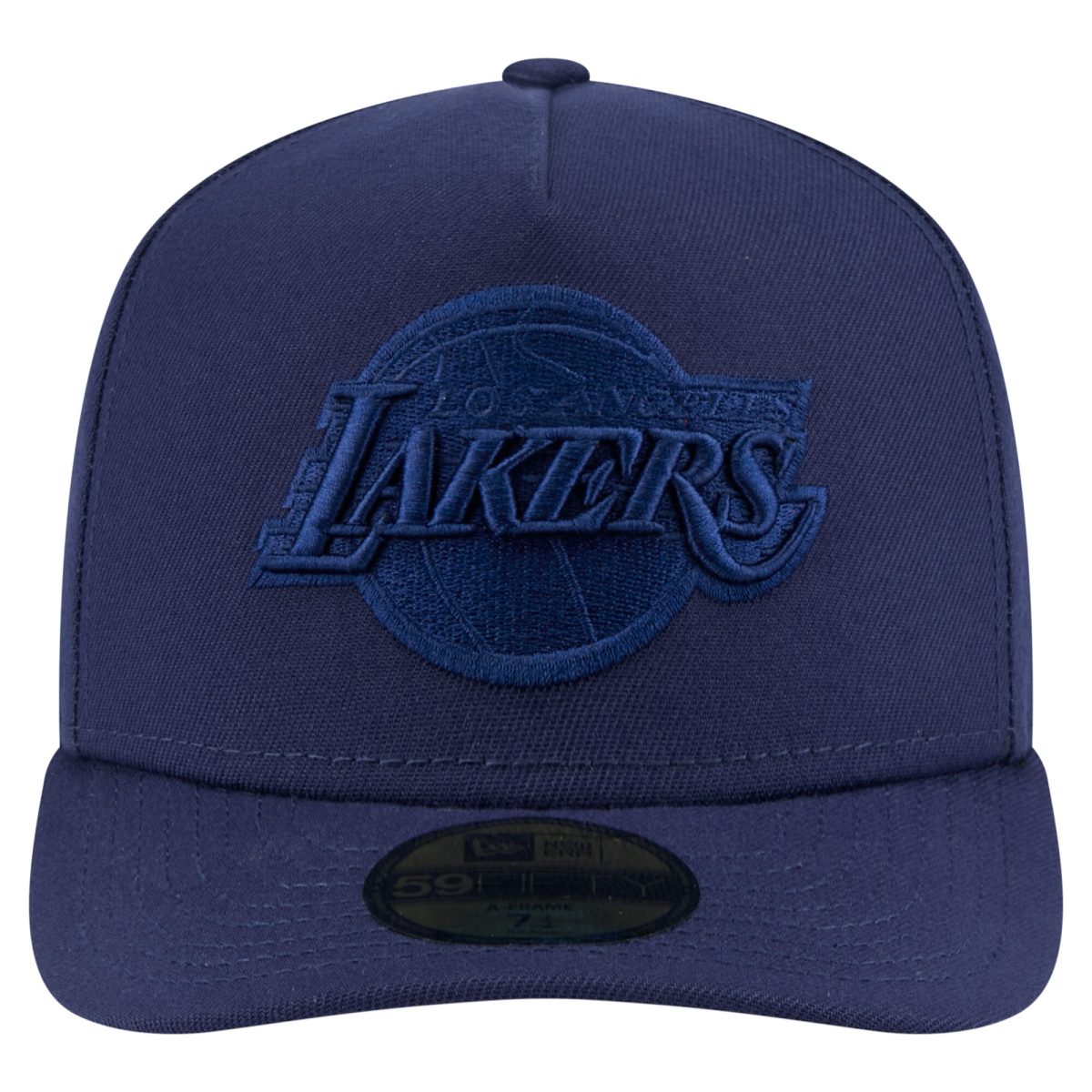 Official Los Angeles Lakers mens los angeles lakers new era navy colorpack a-frame pinch front 59fifty fitted hat | Lakers Shop