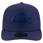 Official Los Angeles Lakers mens los angeles lakers new era navy colorpack a-frame pinch front 59fifty fitted hat | Lakers Shop